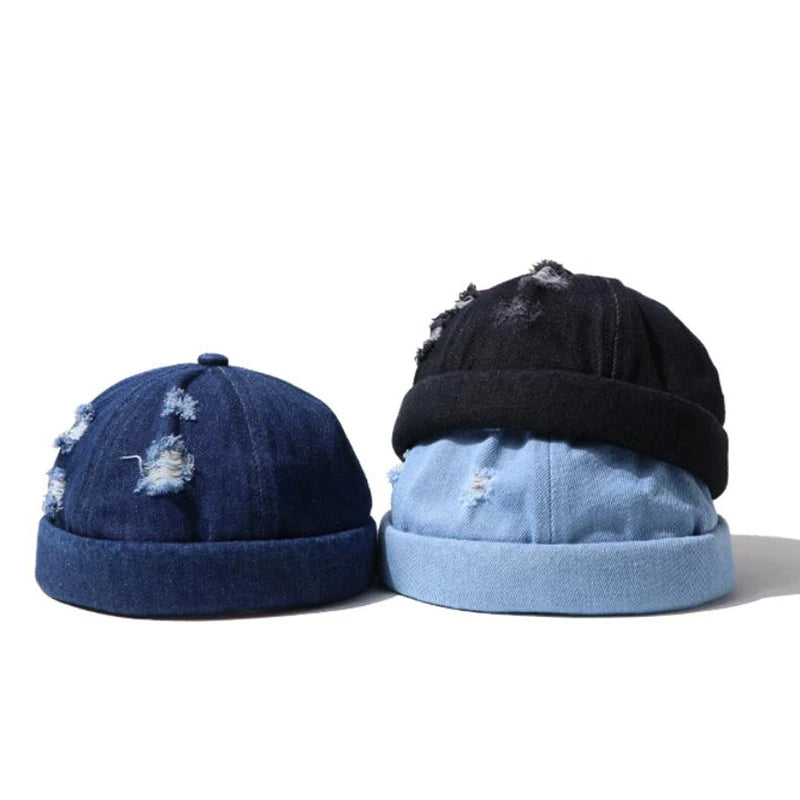 Havoc Denim Distressed Beanie